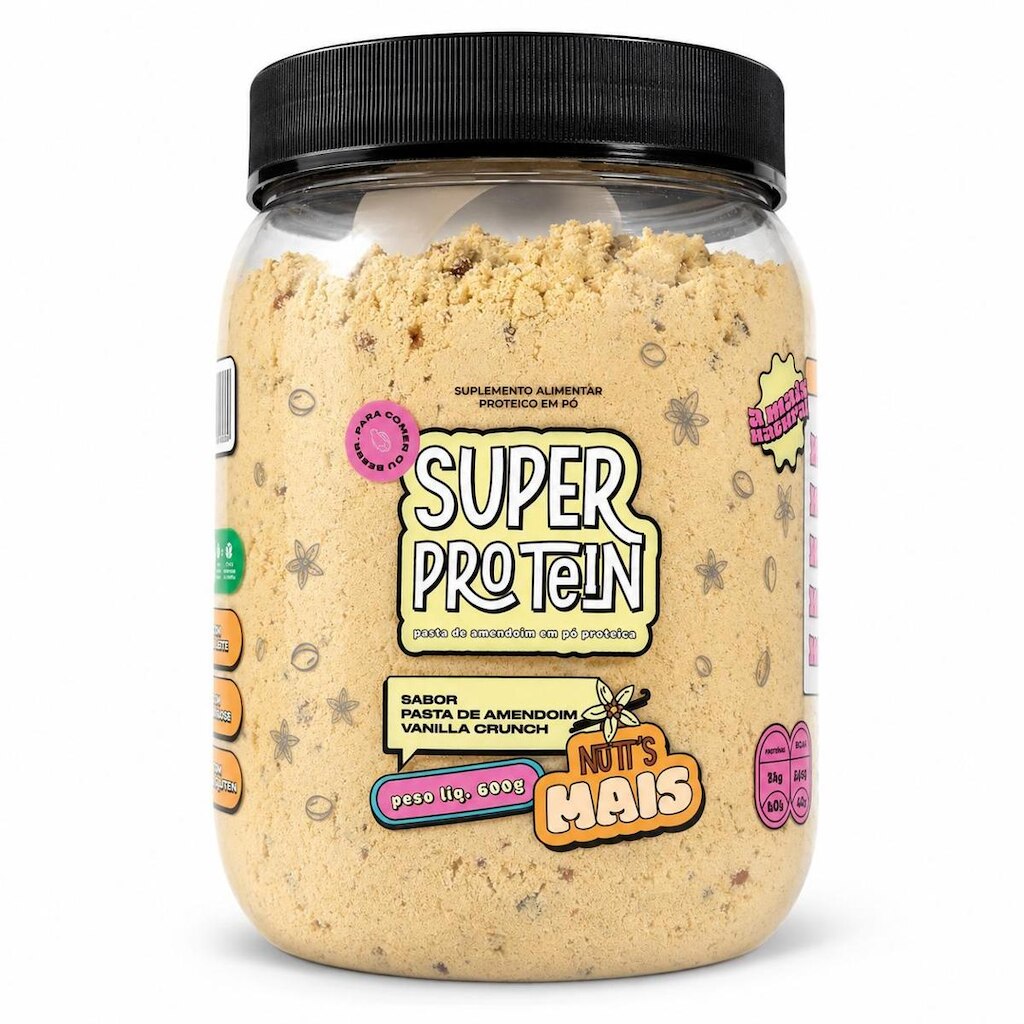Super Protein 600g Whey Zero Lactose Sabor Pasta de Amendoim Vanilla Crunch