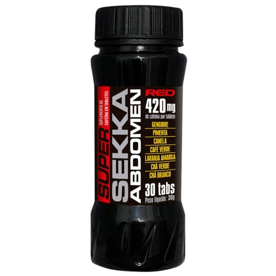 Super Sekka Abdomen 30 Tabs 420mg De Cafeína Red Series Menor preço em Super Sekka Abdomen 30 Tabs 420mg De Cafeína Red Series