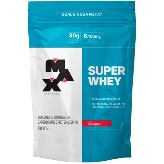 Super Whey 900g Refil Max Titanium Menor preço em Super Whey 900g Refil Max Titanium