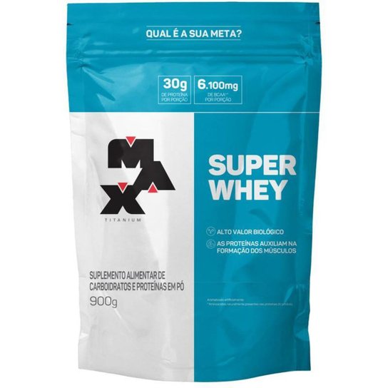 Super Whey Refil 900g Max Titanium Vários Sabores Menor preço em Super Whey Refil 900g Max Titanium Vários Sabores