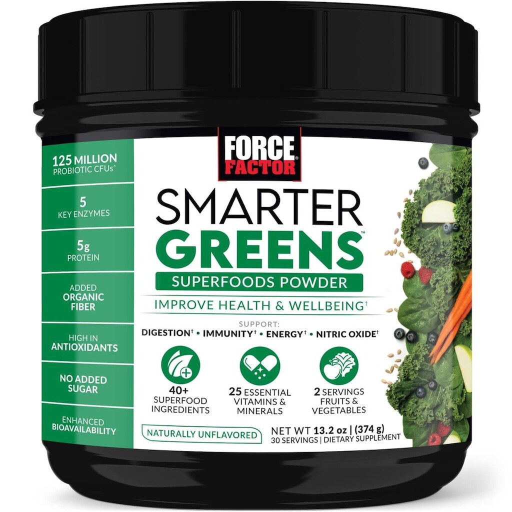 Superalimentos em pó Force Factor Smarter Greens 30 porções