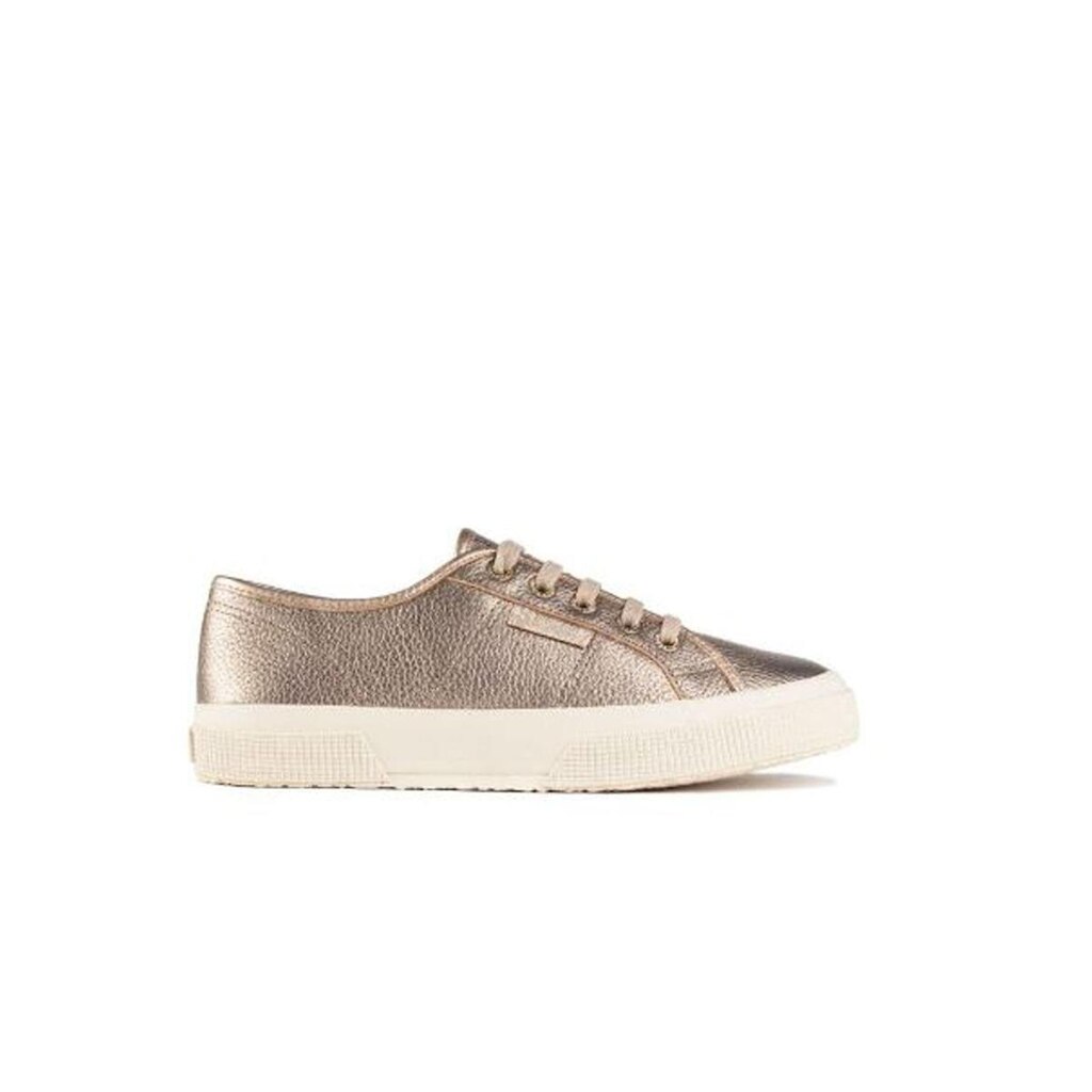 Superga Leather Metallic Champagne