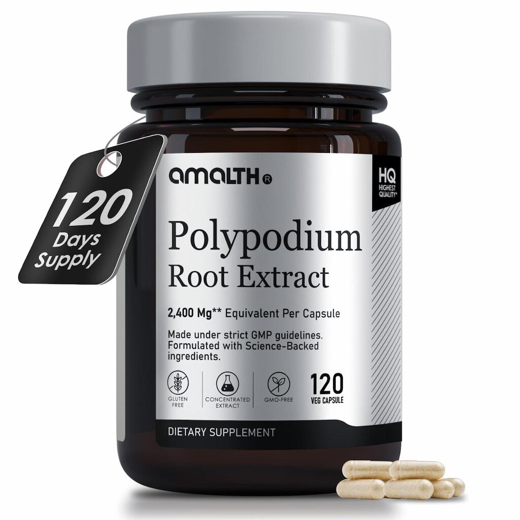 Suplemento AMALTH Extrato de Polypodium Leucotomos 240mg 120 Cápsulas