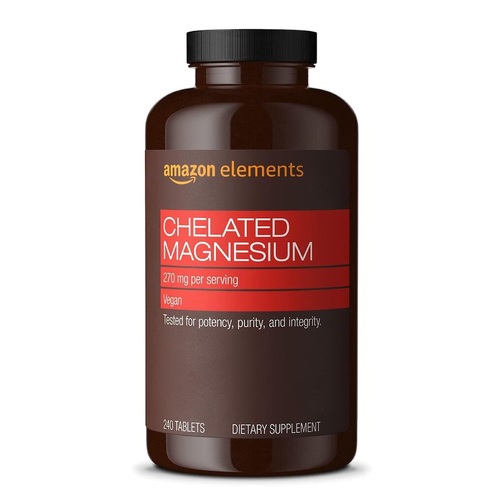 Suplemento Amazon Elements Glicinato de Magnésio Quelatado 240