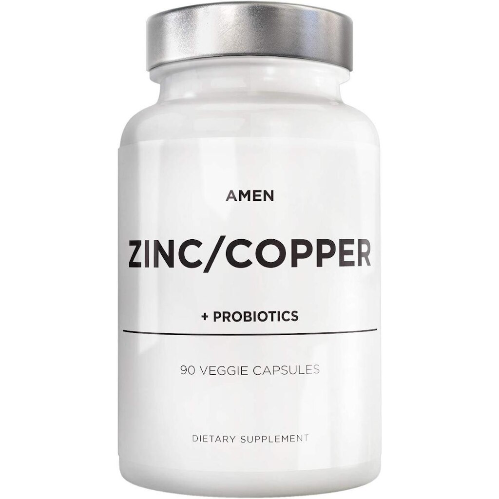 Suplemento Amen de zinco e cobre com probióticos 90 cápsulas