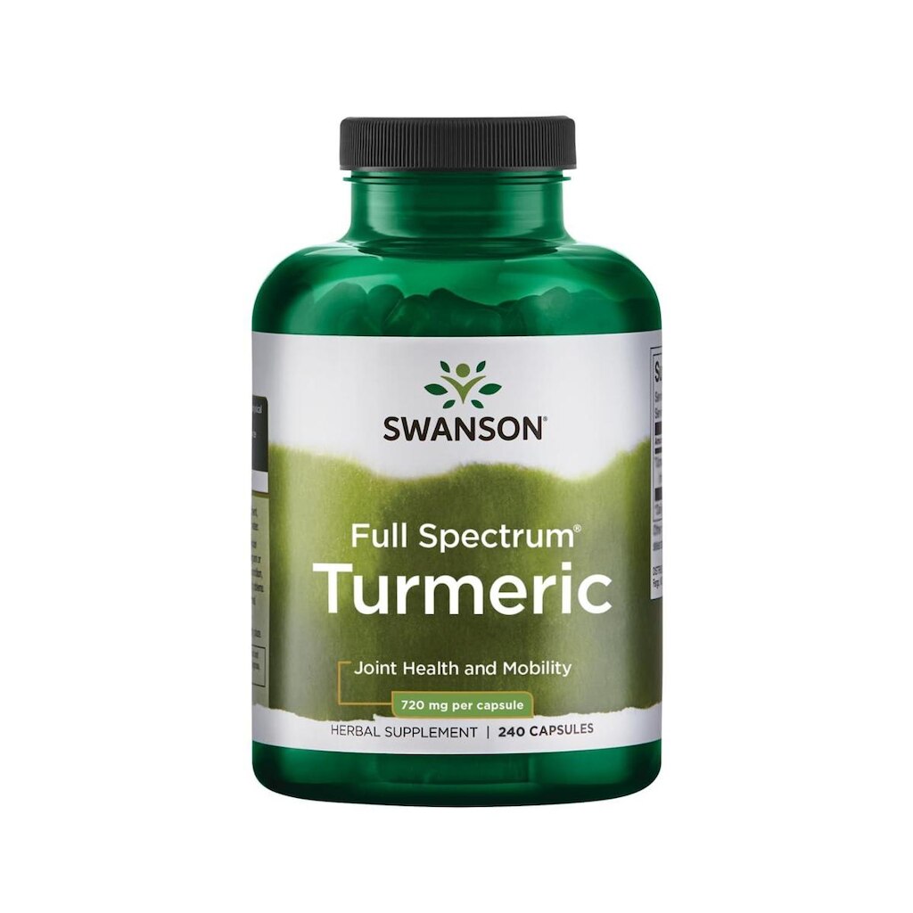 Suplemento Antioxidante De Cúrcuma Swanson 720 Mg 240 Cápsulas