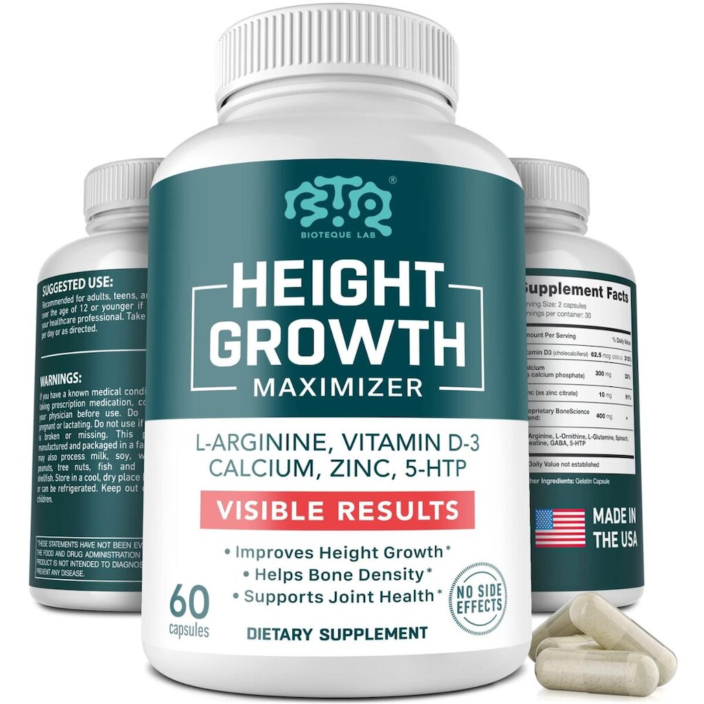 Suplemento BIOTEQUELAB Height Growth Maximizer 60 cápsulas