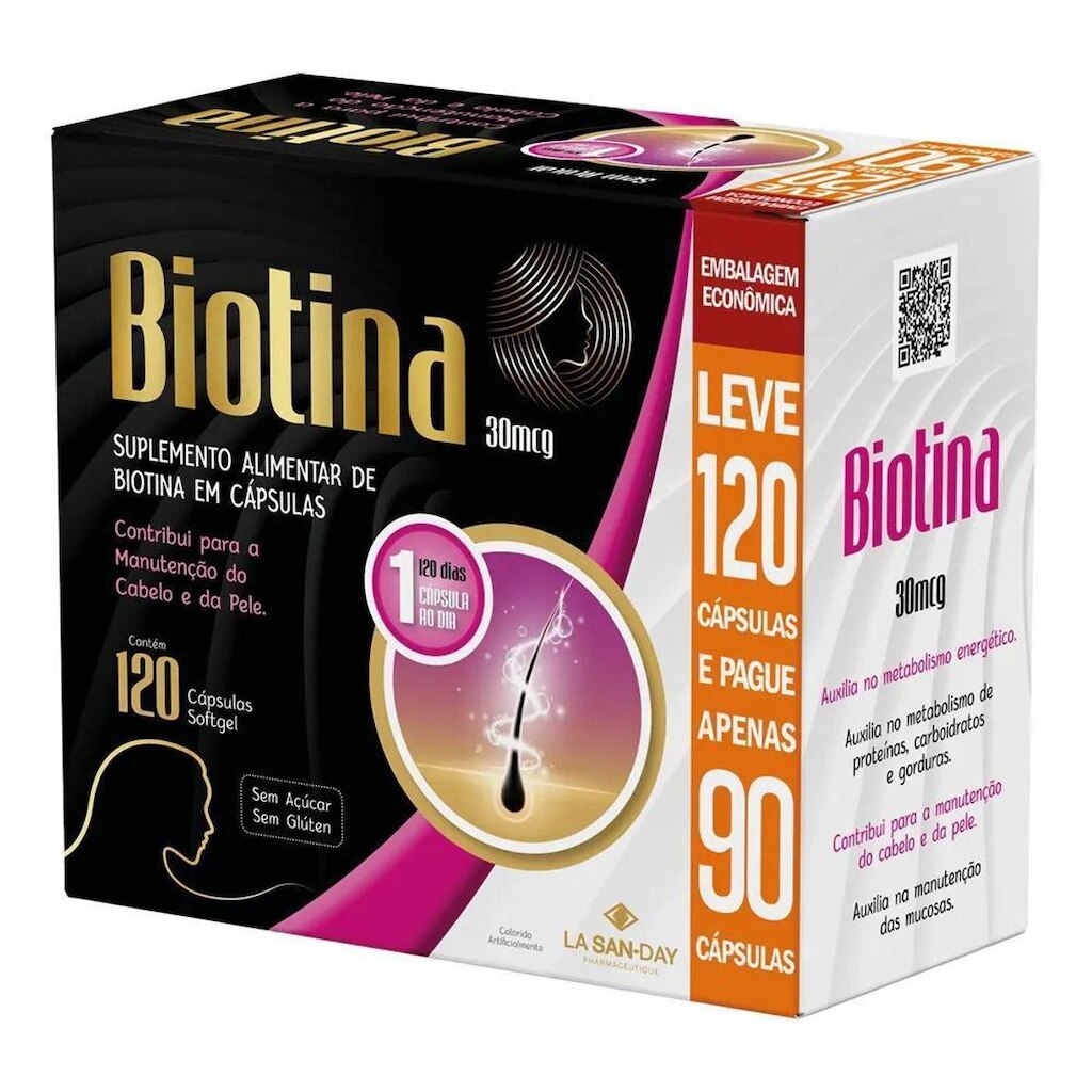 Suplemento Biotina 120 Cápsulas
