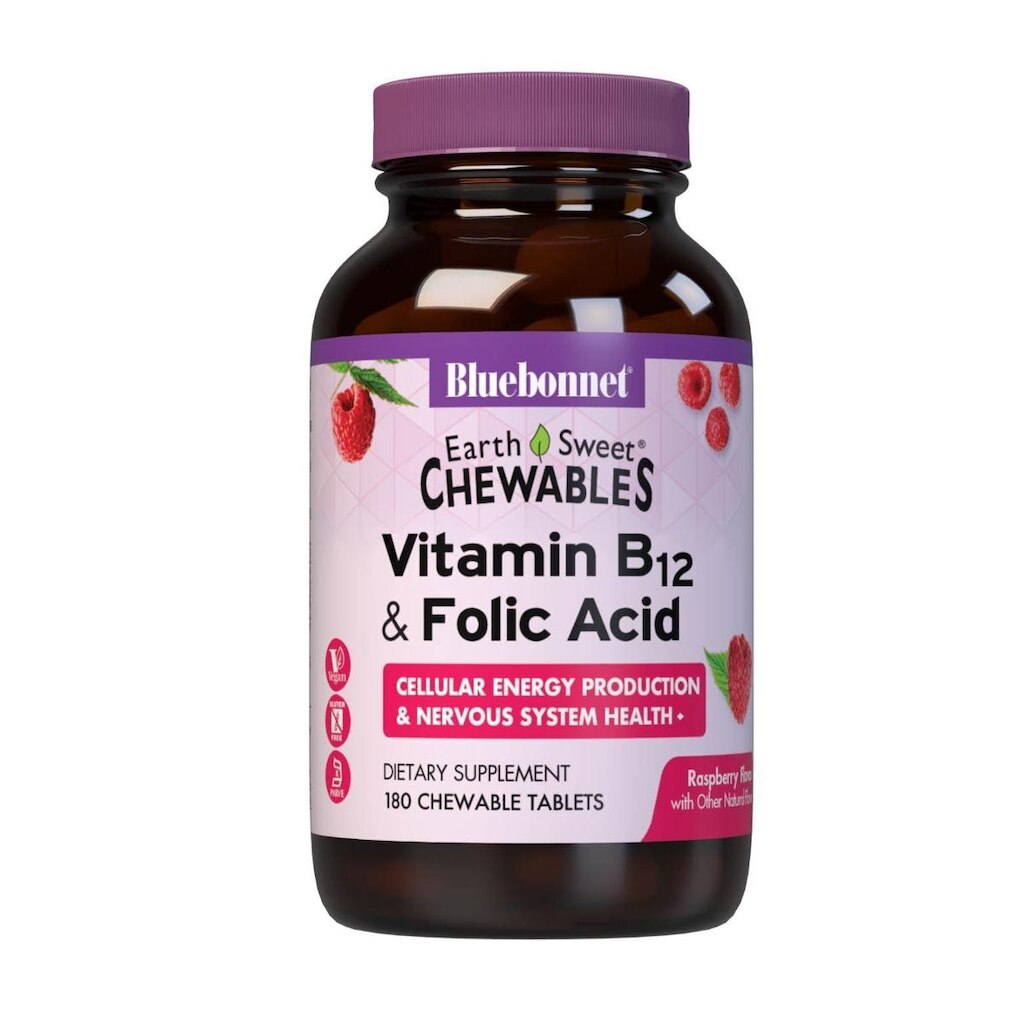 Suplemento Bluebonnet Nutrition Vitamina B12 e ácido fólico