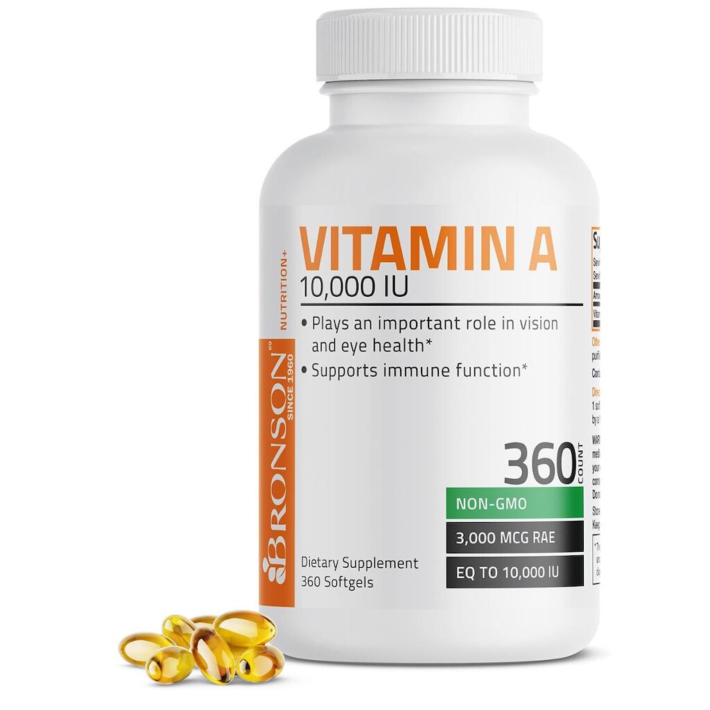 Suplemento Bronson Vitamin A 10.000 UI Premium 360 Softgels