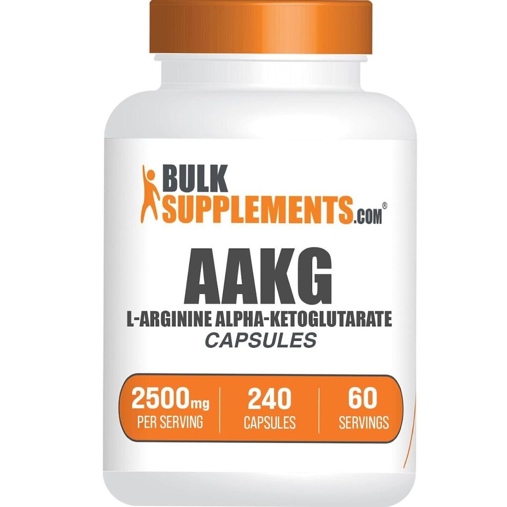 Suplemento BulkSupplements.com AAKG Cápsulas Arginina AKG 2500mg