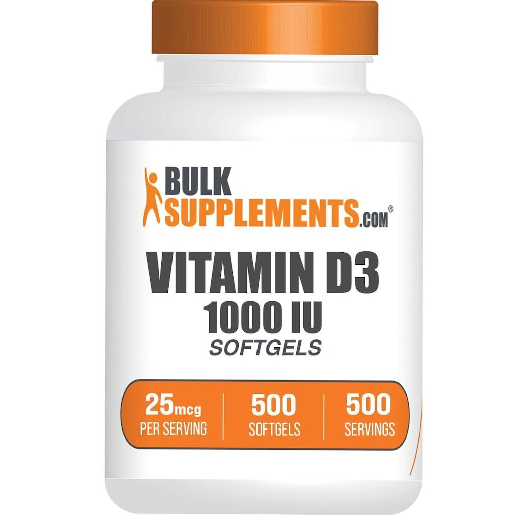 Suplemento BulkSupplements.com Cápsulas gelatinosas de vitamina D3 1000IU