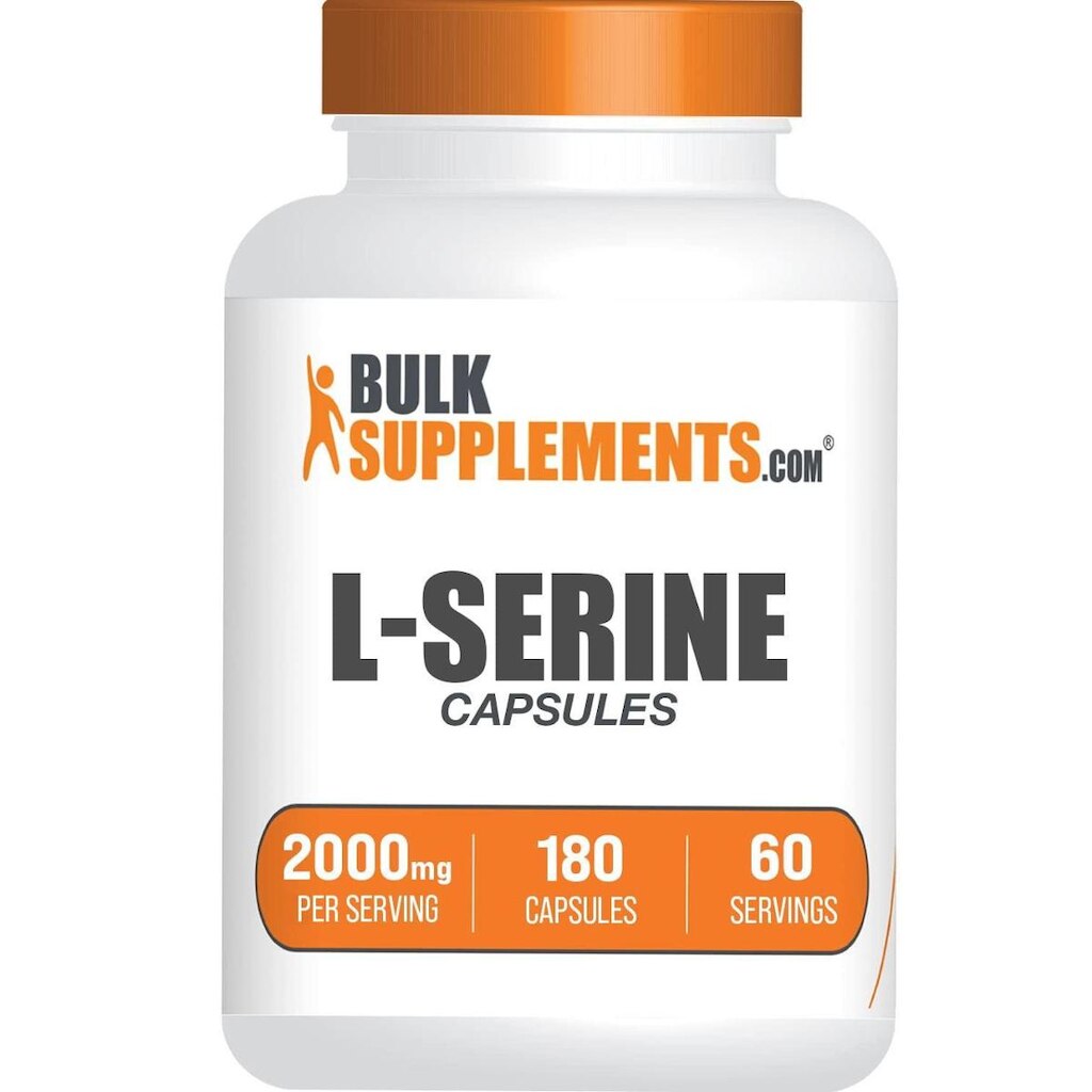 Suplemento BulkSupplements.com L-Serina 2000 mg 180 cápsulas