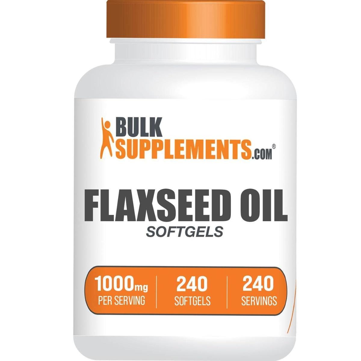 Suplemento BulkSupplements.com Óleo de linhaça 1000mg x240