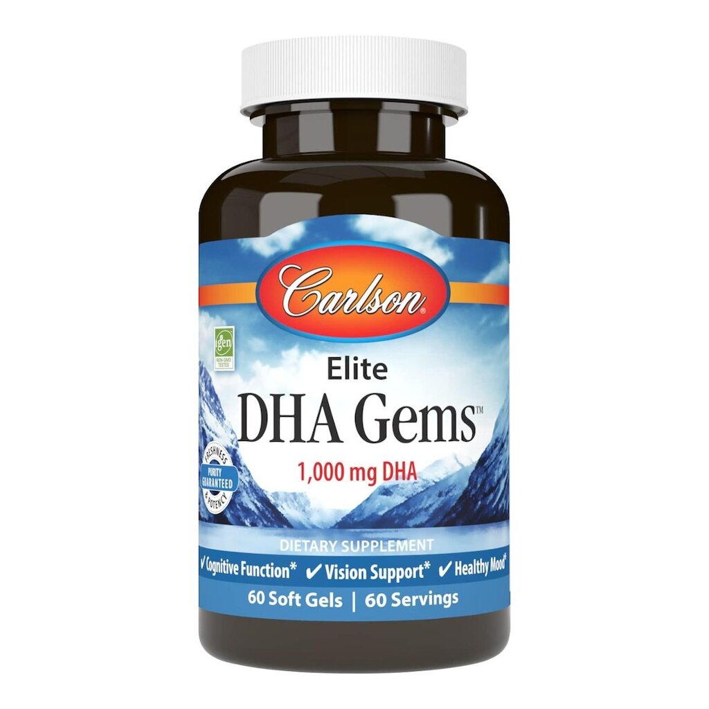 Suplemento Carlson Elite DHA Gems 1000 mg DHA 60 cápsulas gelatinosas