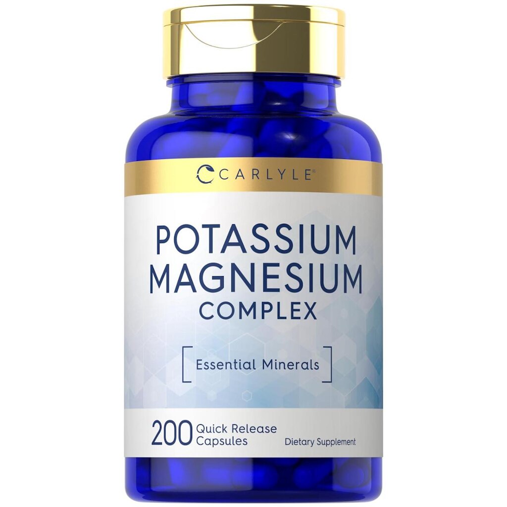 Suplemento Carlyle Potassium Magnesium 200 cápsulas