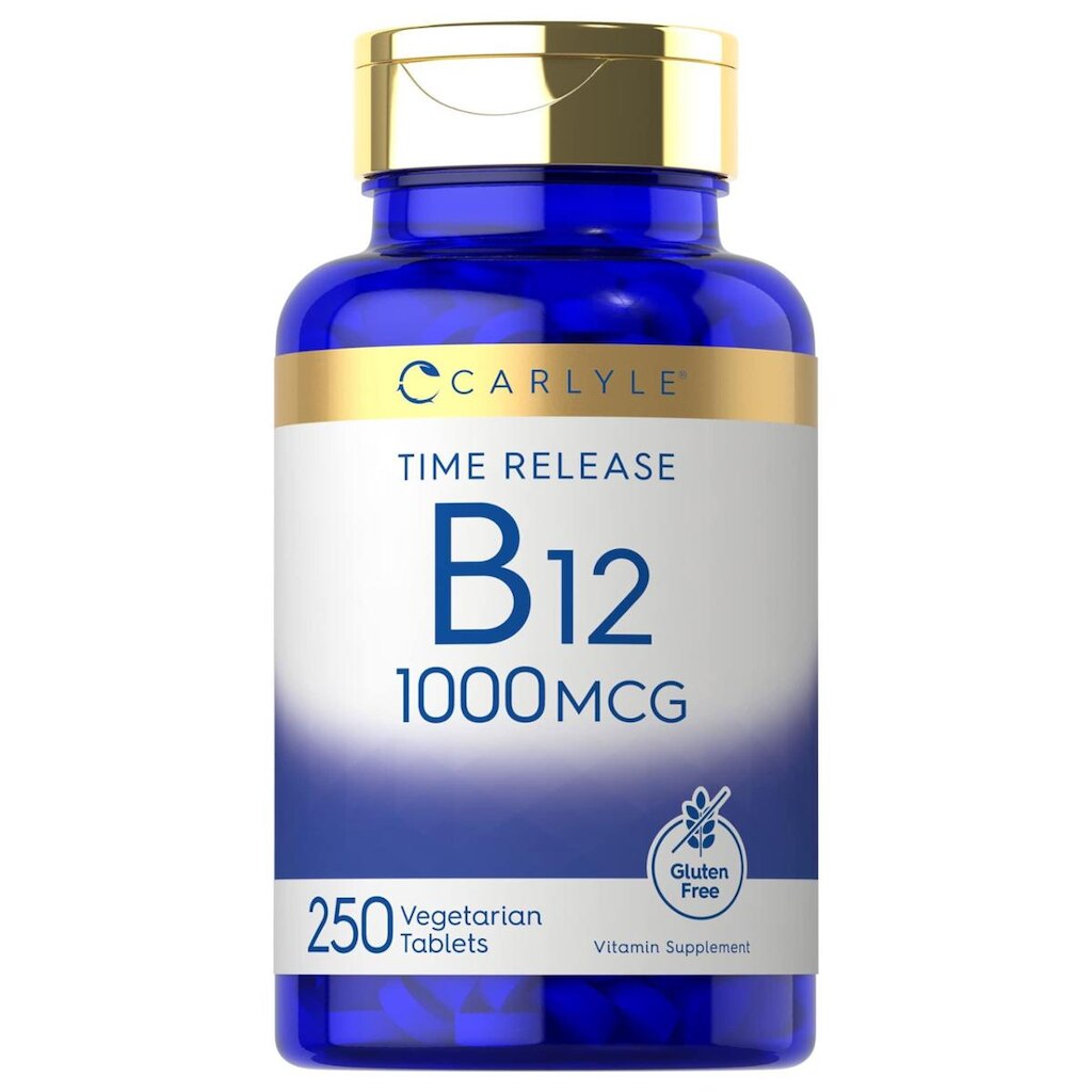 Suplemento Carlyle Vitamin B12 1000mcg Time Release 250 comprimidos