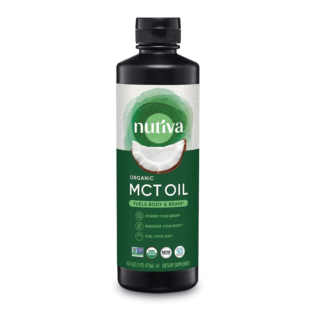 Suplemento cetônico sem sabor de óleo MCT Nutiva Organic 473 ml