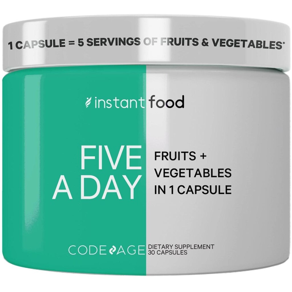Suplemento Codeage 5 porções de frutas e vegetais 30 cápsulas