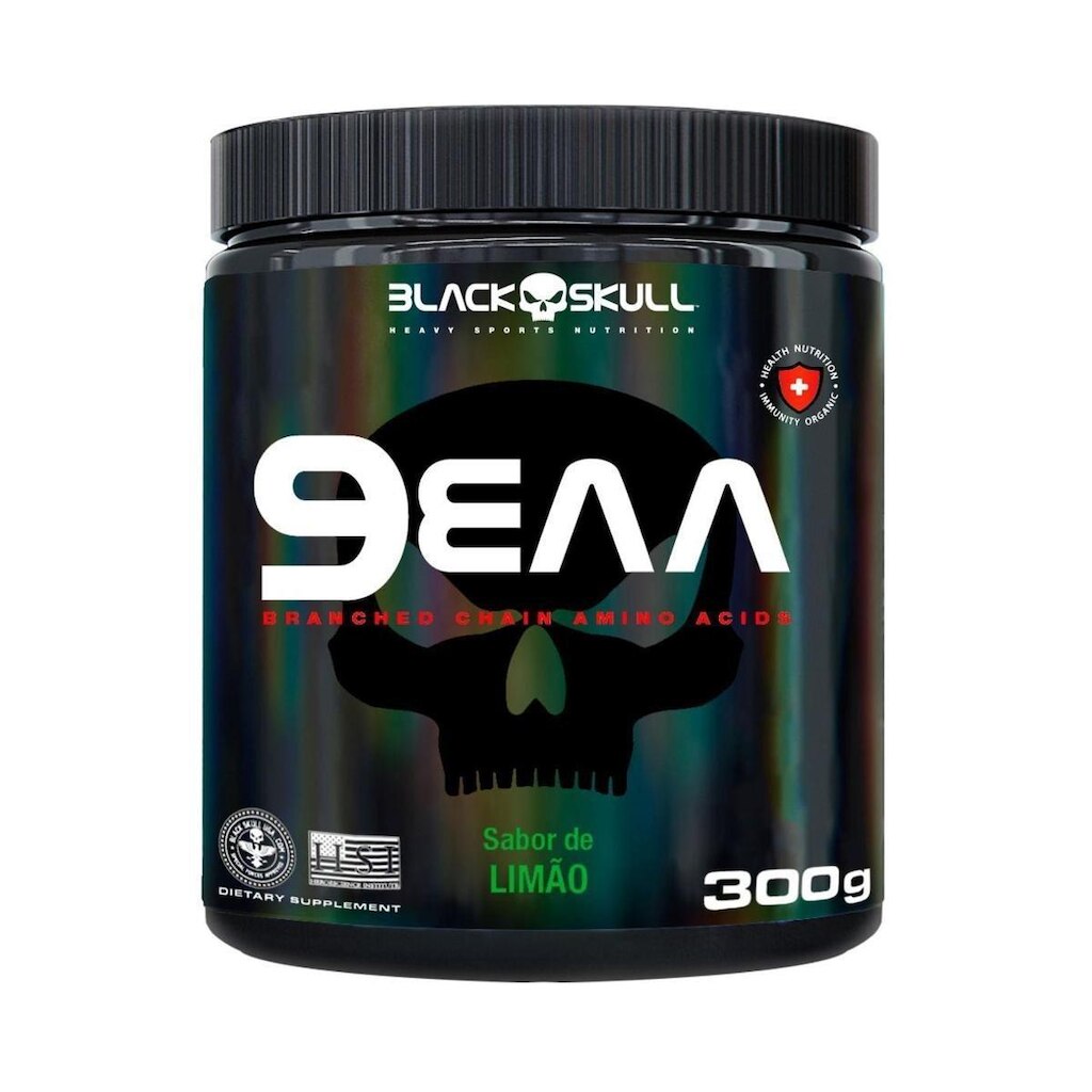 Suplemento com Aminoácidos 9EAA pote de 300g - Black Skull