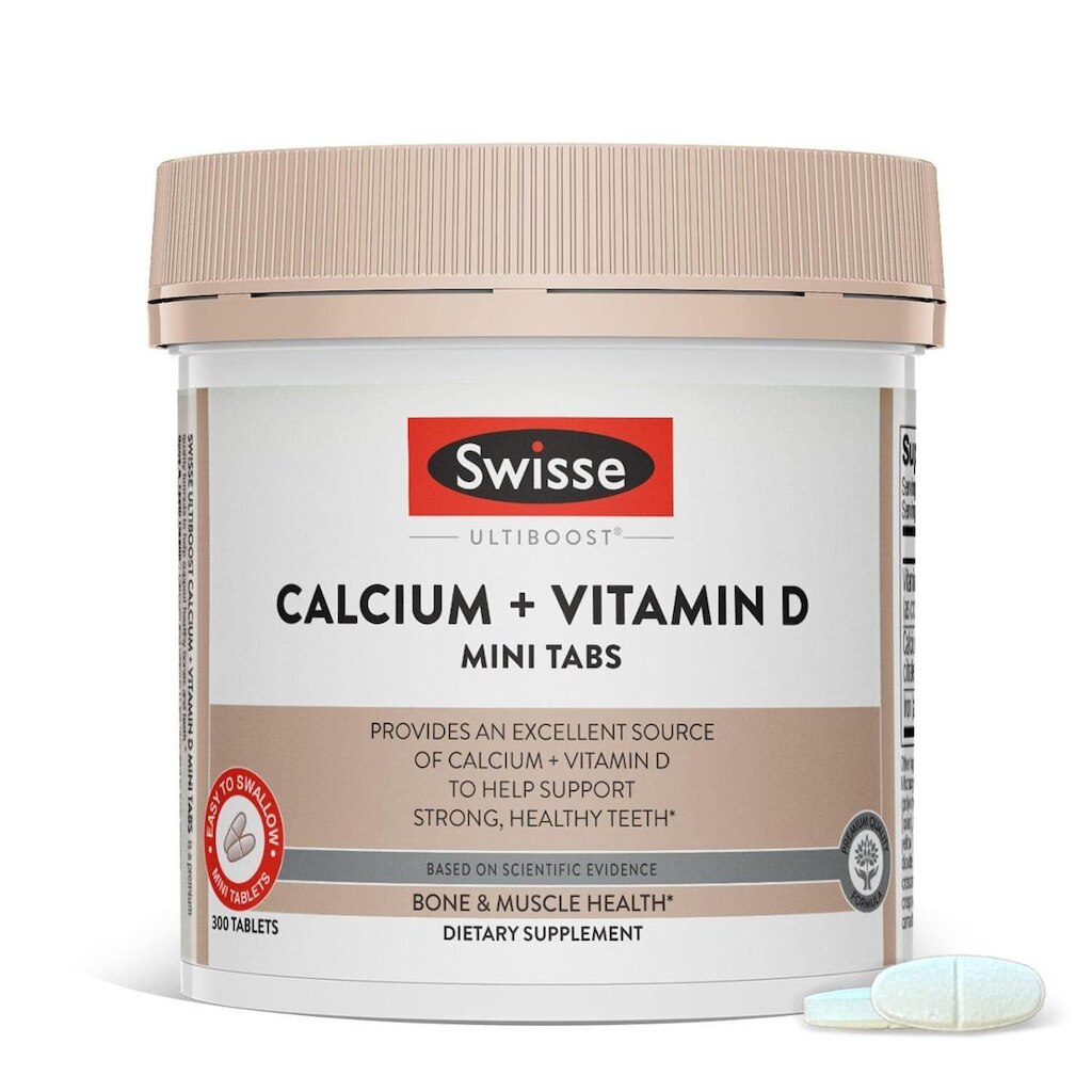 Suplemento de cálcio Swisse Calcium com vitamina D 830 mg 300 comprimidos
