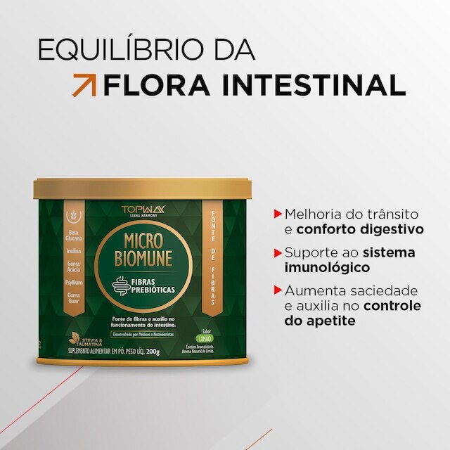 Suplemento De Intestino Microbiomune Sabor Limão 200G Topway