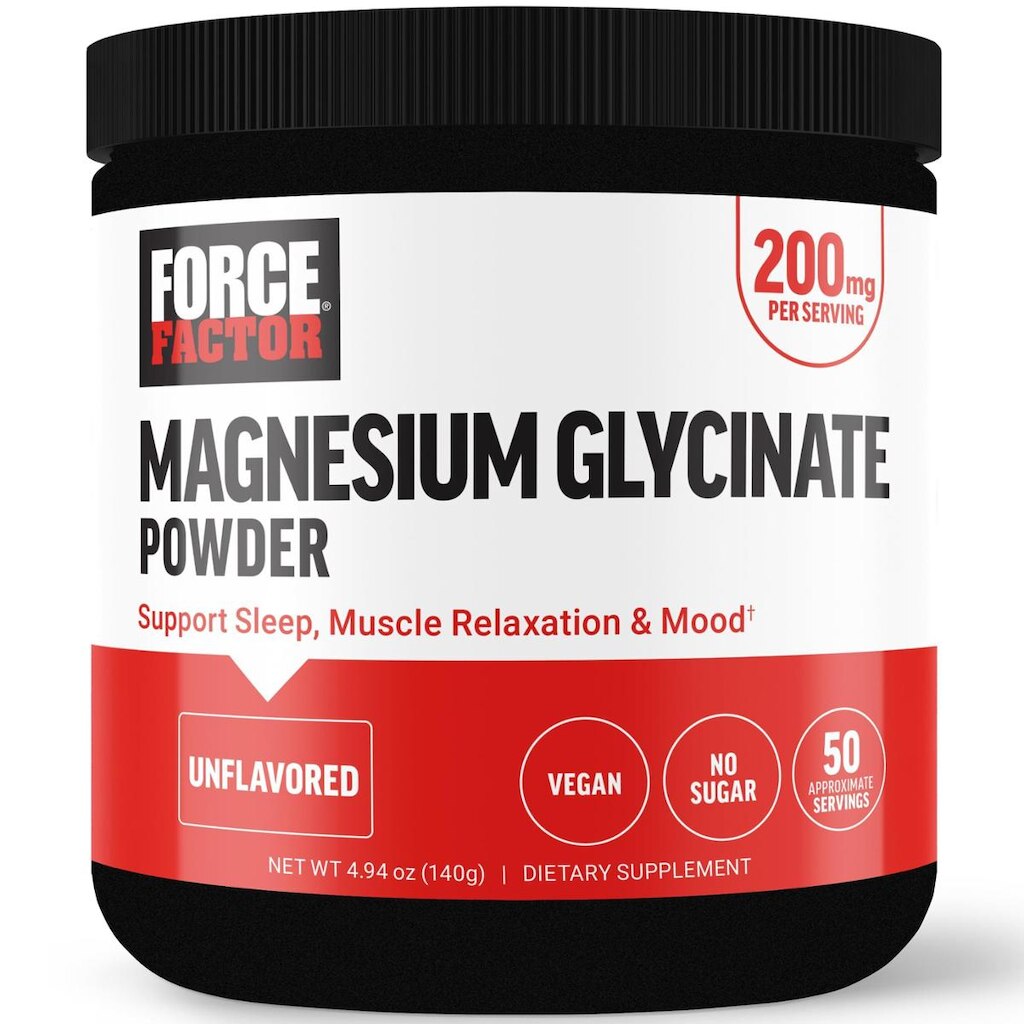 Suplemento de magnésio Force Factor Glicinato de magnésio 200 mg