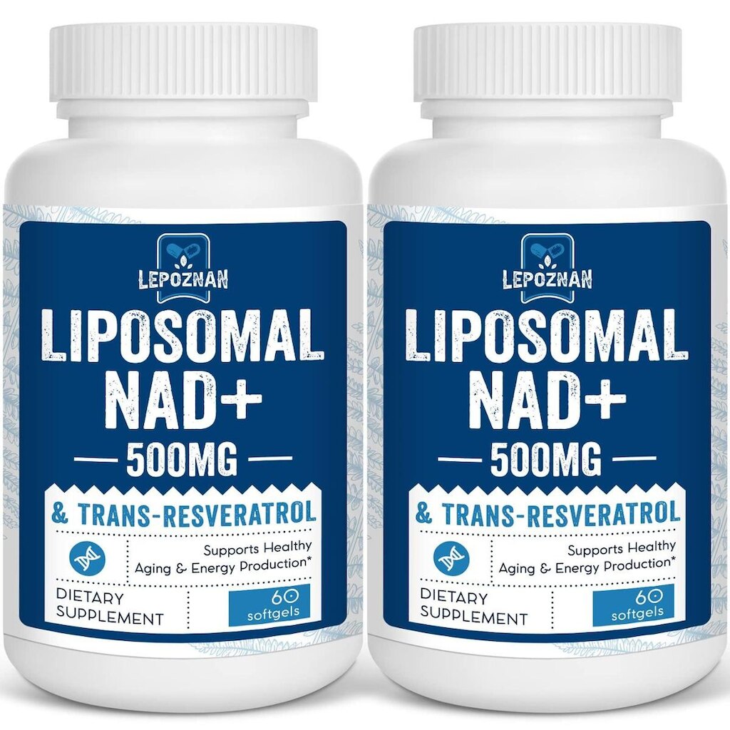 Suplemento de NAD lipossomal+ 500 mg + Trans-Resveratrol 300 mg