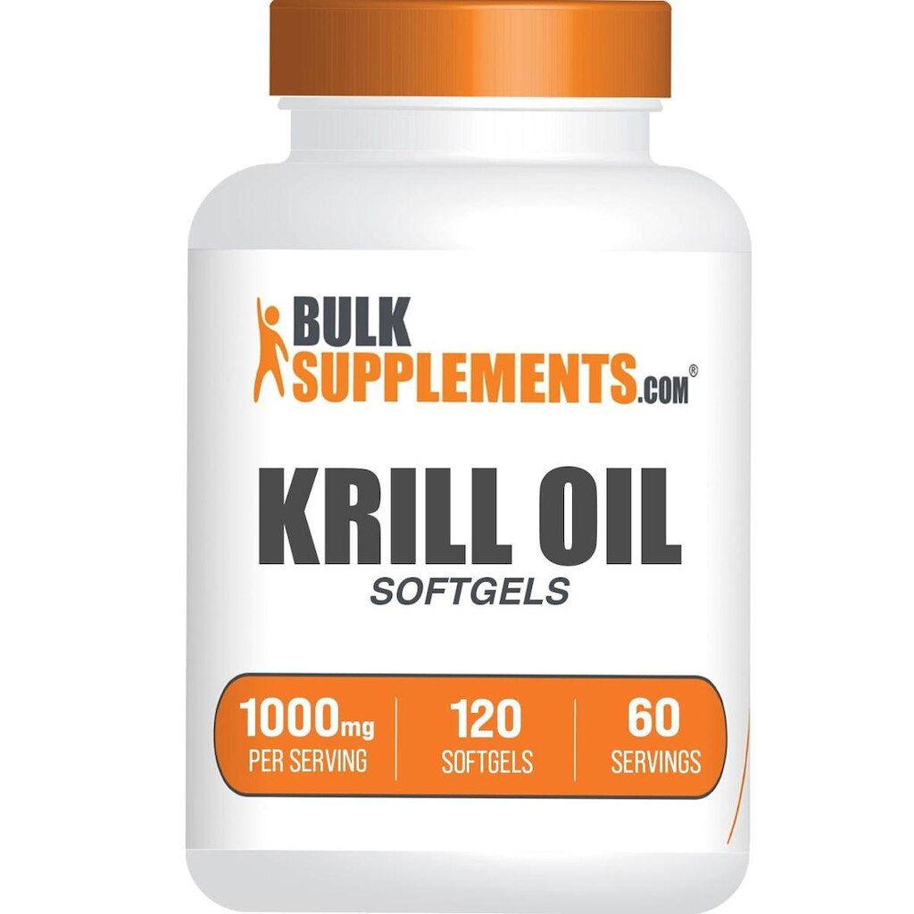 Suplemento de óleo de krill BulkSupplements.com 1000 mg 120 cápsulas gelatinosas