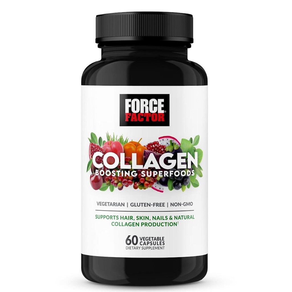 Suplemento de superalimentos que aumentam o colágeno Force Factor 60 cápsulas