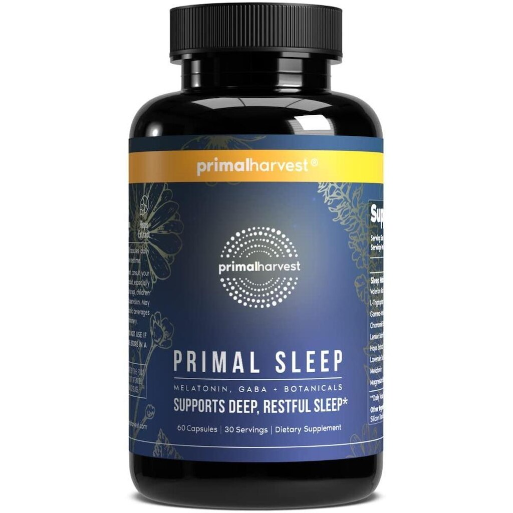 Suplemento de suporte ao sono Primal Harvest Primal 60 cápsulas