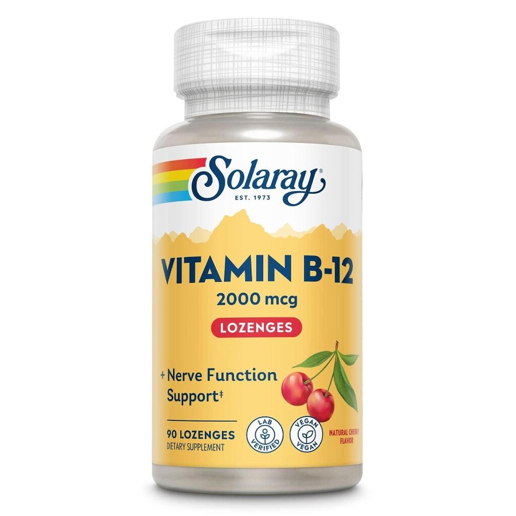 Suplemento De Vitamina B-12 Solaray 2000Mcg 90 Pastilhas