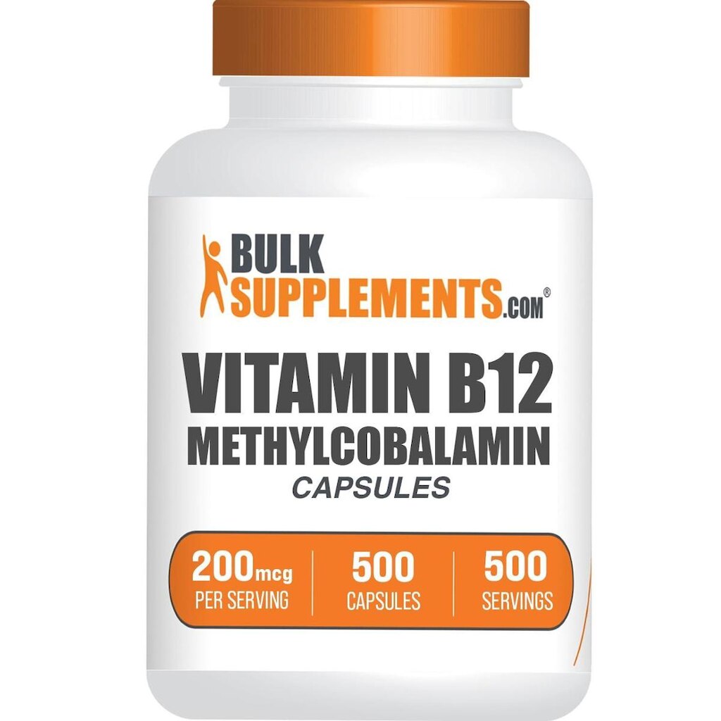 Suplemento de vitamina B12 BulkSupplements.com Metilcobalamina 200mcg