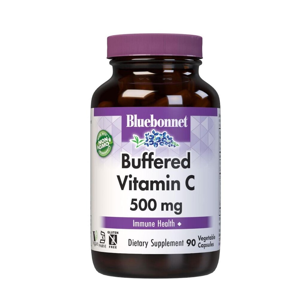 Suplemento de vitamina C tamponada BlueBonnet 500 mg 90 cápsulas
