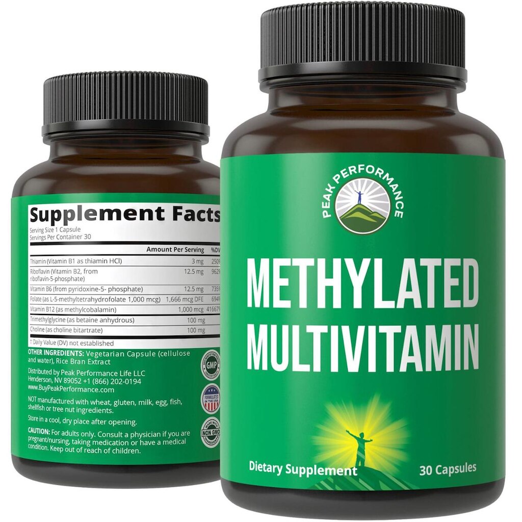 Suplemento do complexo multivitamínico metilado + B de alto desempenho