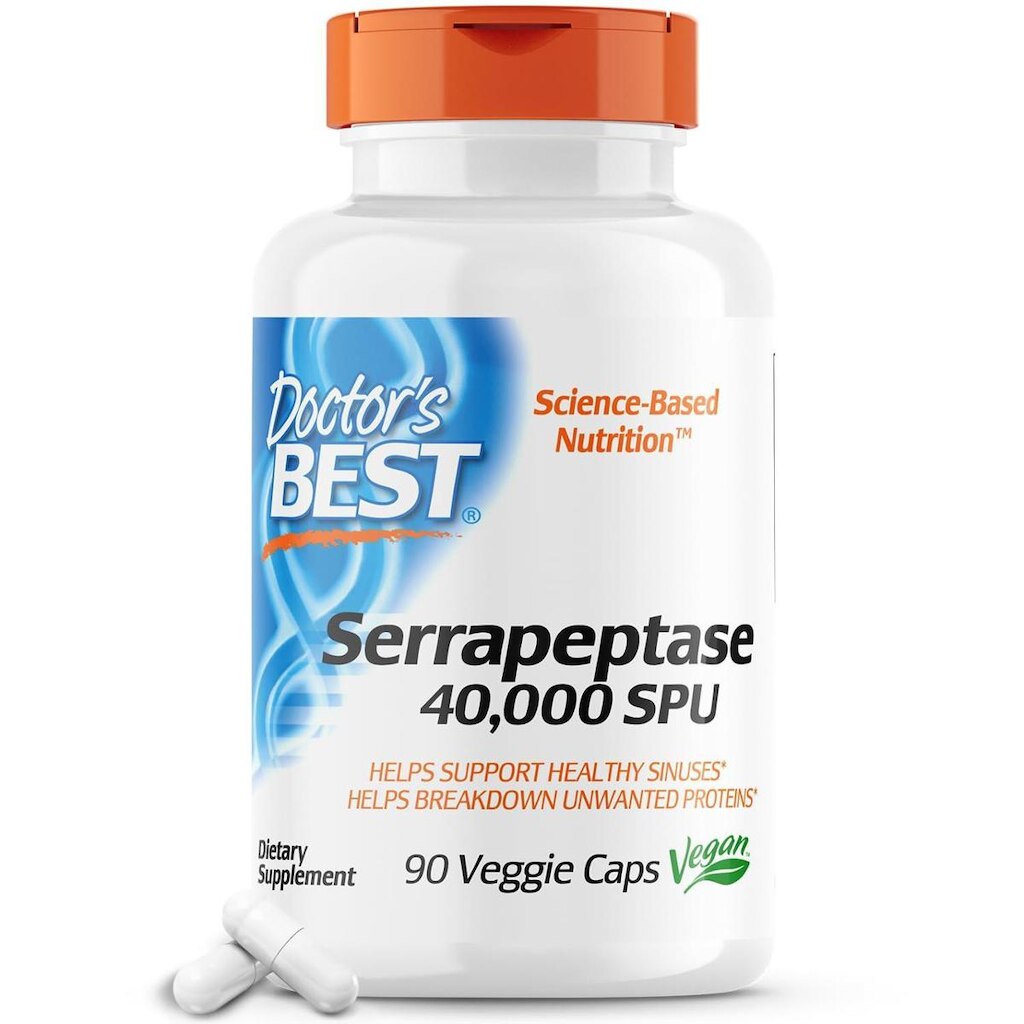 Suplemento Doctor's Best Serrapeptase 40.000 SPU 90 cápsulas