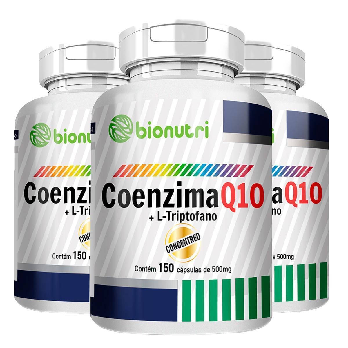 Suplemento em Capsula Combo 3x Coenzima Q10 CoQ10 Ubiquinol L Tripitofano Maior Energia - Bionutri Menor preço em Suplemento em Capsula Combo 3x Coenzima Q10 CoQ10 Ubiquinol L Tripitofano Maior Energia - Bionutri