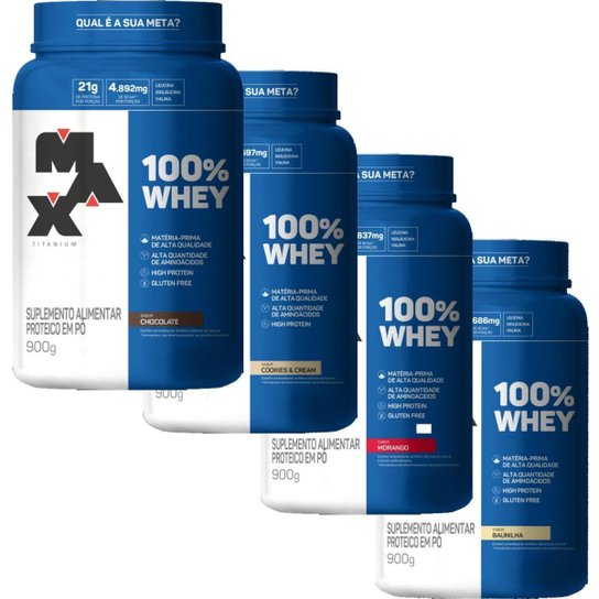 Suplemento em pó 100% Whey em pote 900g Max Titanium é ruim? Suplemento em pó 100% Whey em pote 900g Max Titanium é boa?