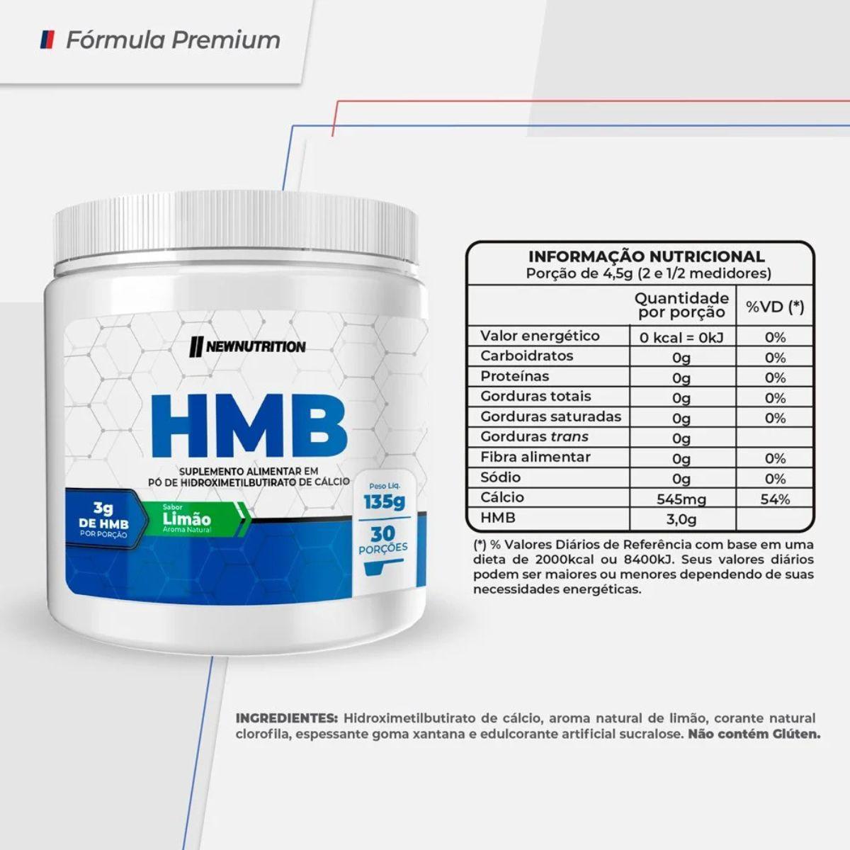 Suplemento em pó Hmb 3000mg NewNutrition - Natural | Netshoes