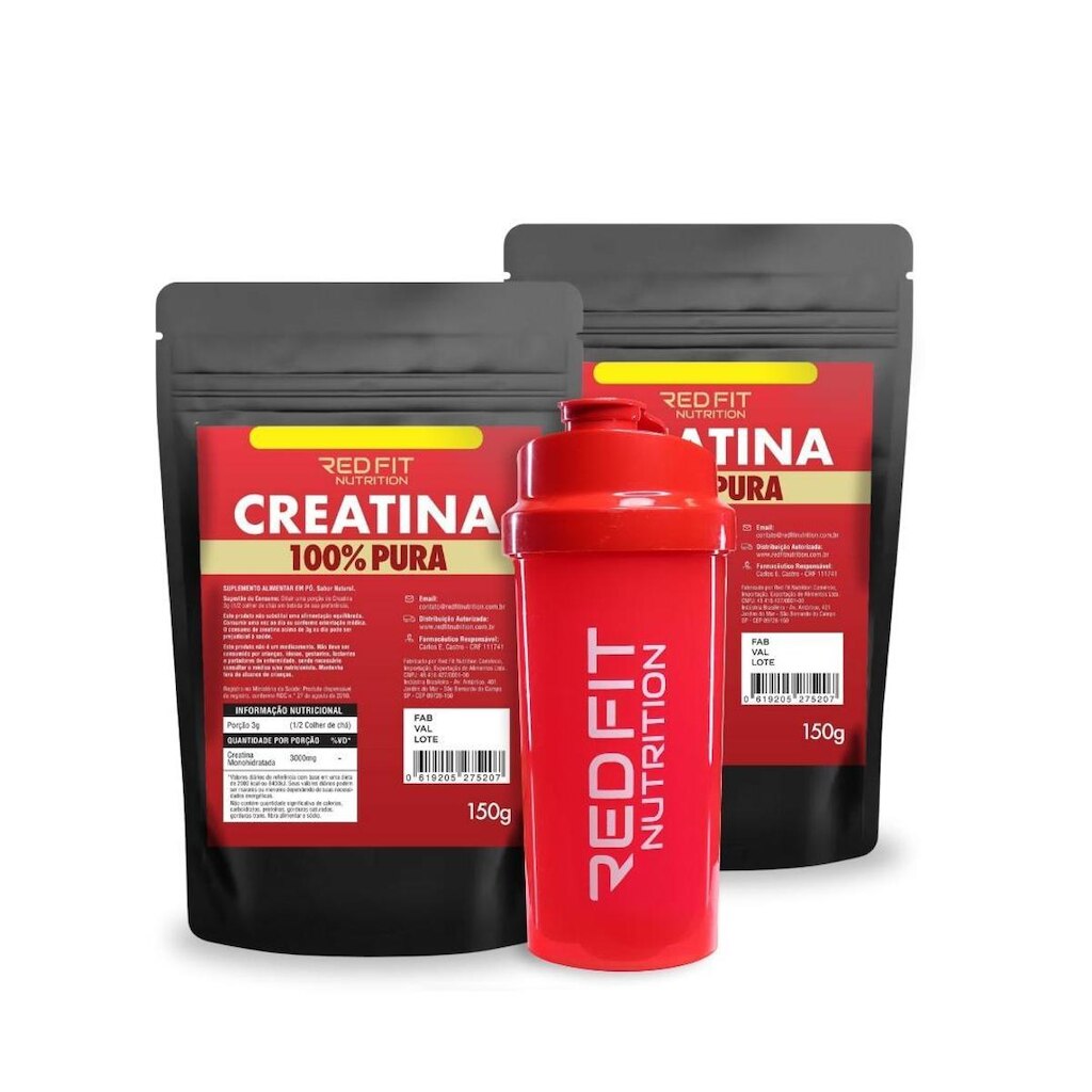 Suplemento em pó Red Fit Nutrition Creatina 150g ( 2 Unid. )