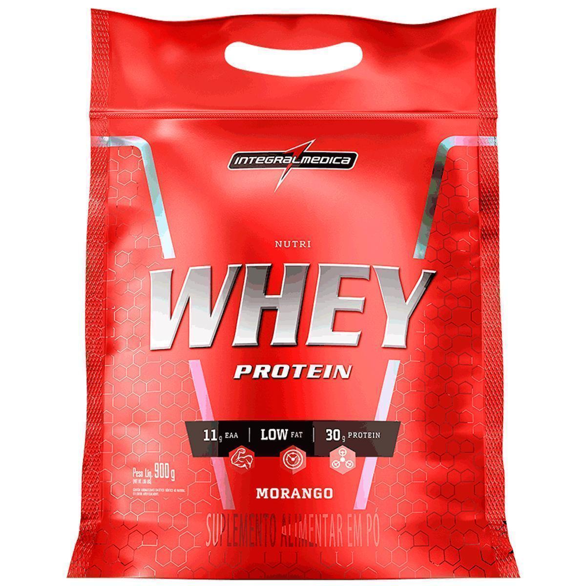 Suplemento em Pó Whey Protein Nutri Isolado Concentrado Morango 900g Refil - Integralmedica Menor preço em Suplemento em Pó Whey Protein Nutri Isolado Concentrado Morango 900g Refil - Integralmedica
