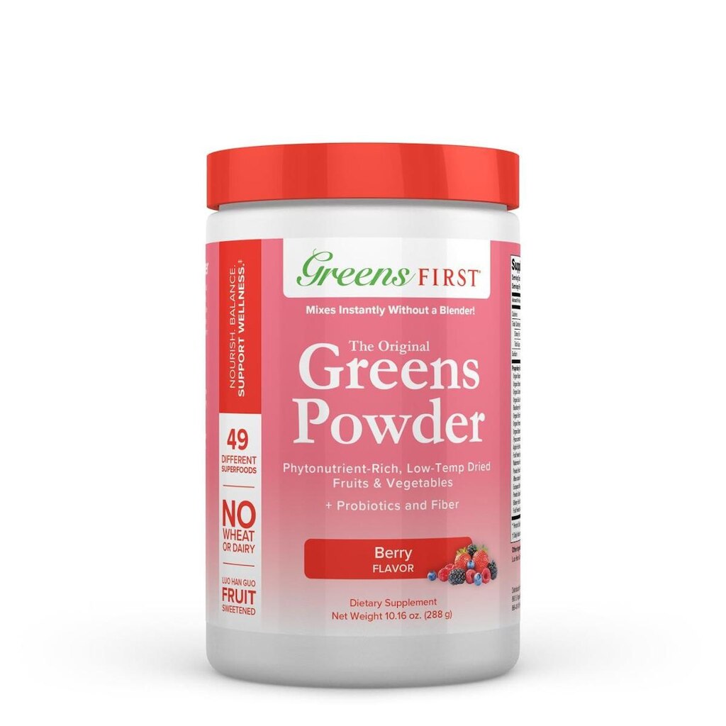 Suplemento Greens First Berry 30 porções de 300 ml vegano