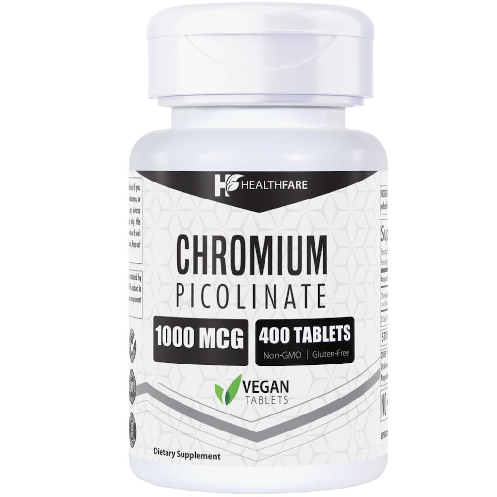 Suplemento Healthfare Picolinato de Cromo 1000mcg 400 comprimidos