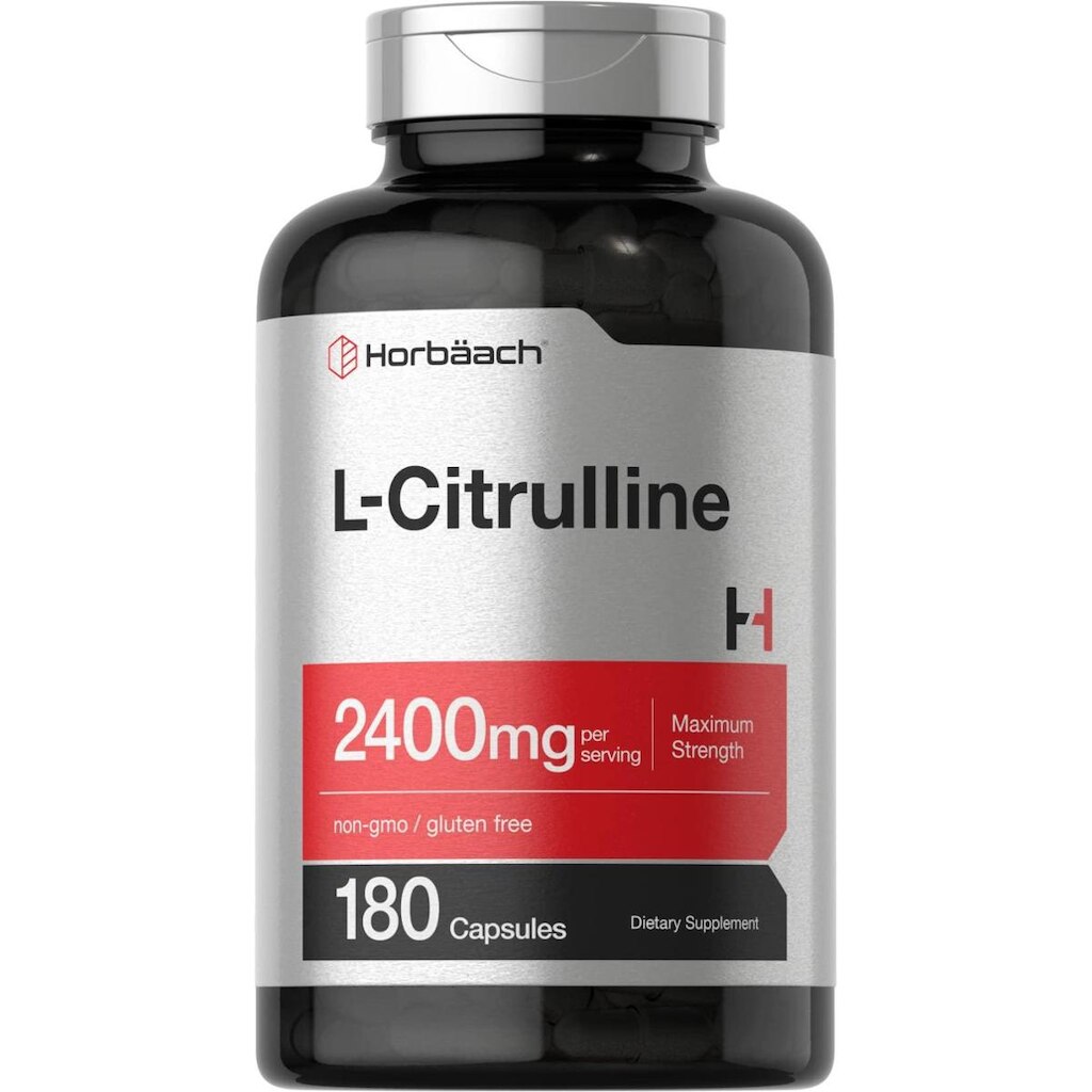Suplemento Horbäach L-Citrulina em cápsulas 2400 mg 180 unidades