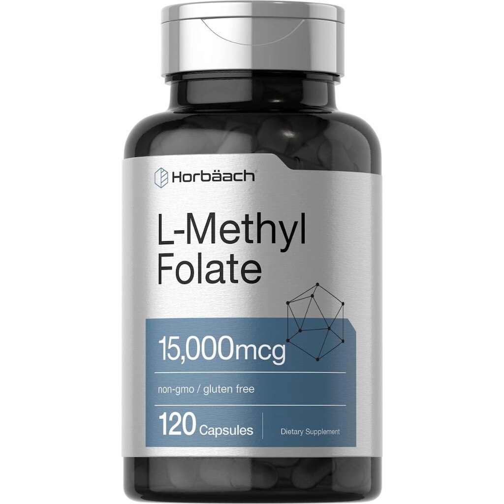 Suplemento Horbaach L Metilfolato 15mg 120 cápsulas