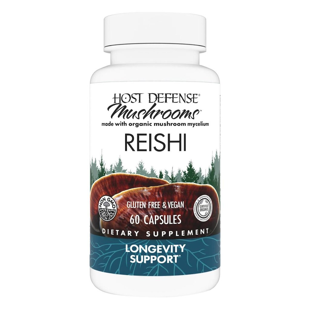 Suplemento Host Defense Reishi Em Cápsulas 60 Cápsulas