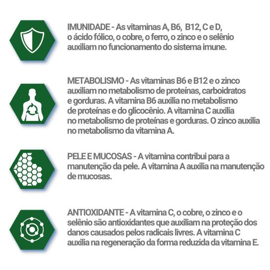 Suplemento Imunidade 3 un de 60 cápsulas Catarinense - Verde+Branco