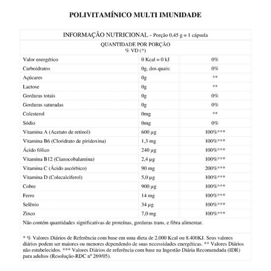 Suplemento Imunidade 3 un de 60 cápsulas Catarinense - Verde+Branco