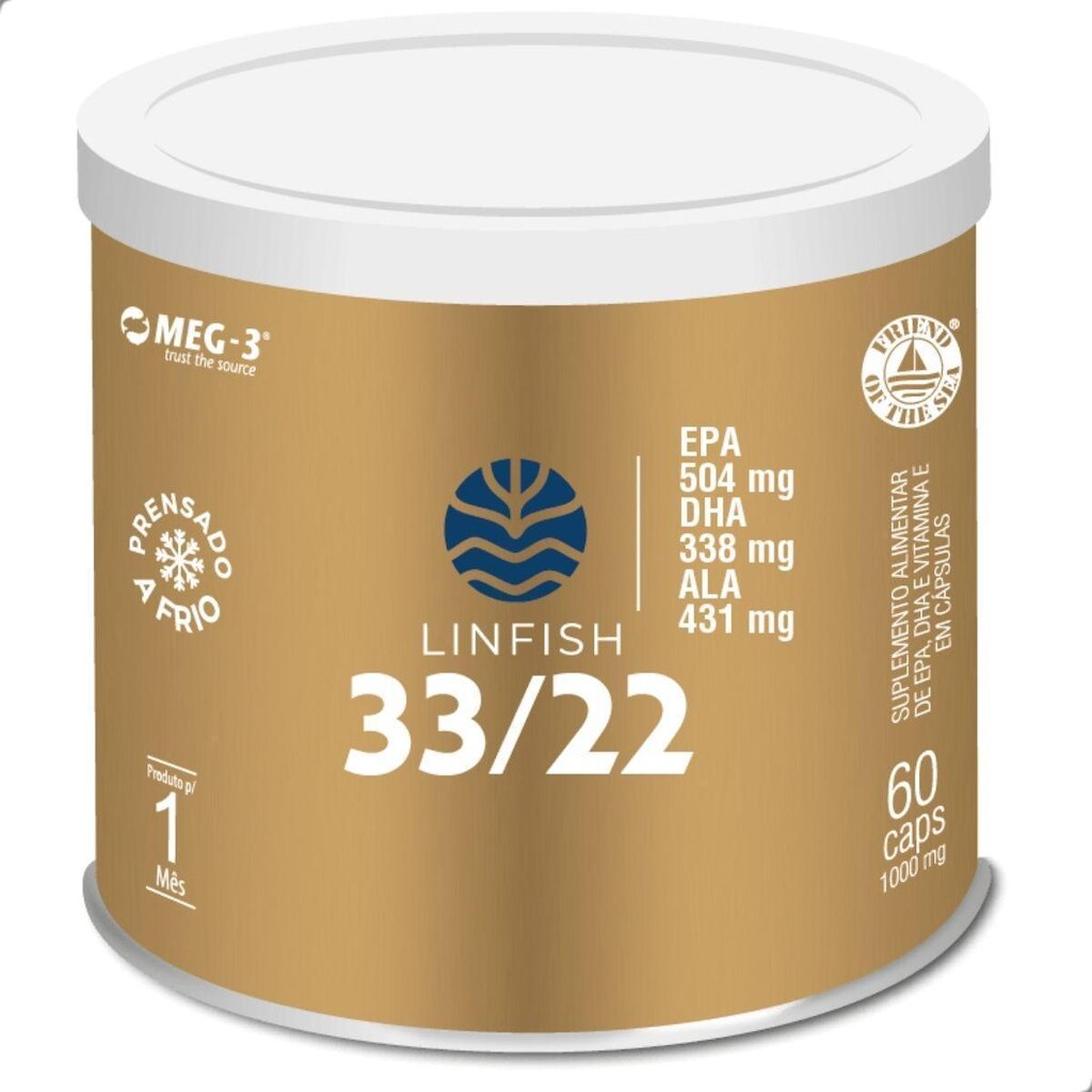 Suplemento Lin Fish 33/22 60 Cáps 1000mg Vital Atman