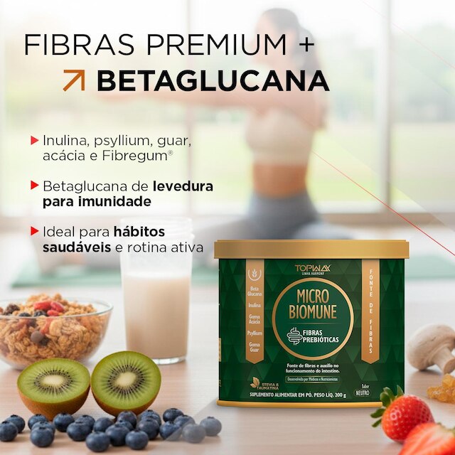 Suplemento Microbiomune Para Intestino Sem Sabor 200G Topway